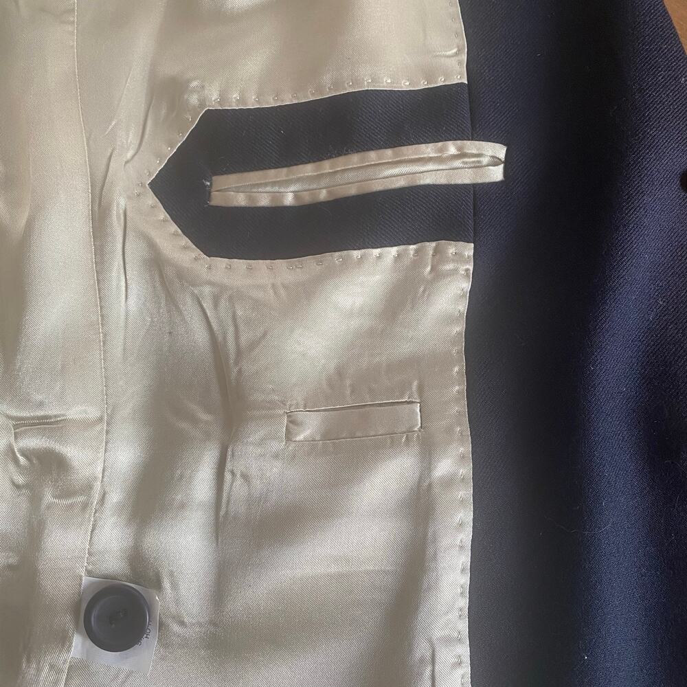 J. Crew Schoolboy Wool Blazer Jacket Navy Blue Size 12 Academia Preppy Classic - Picture 6 of 7